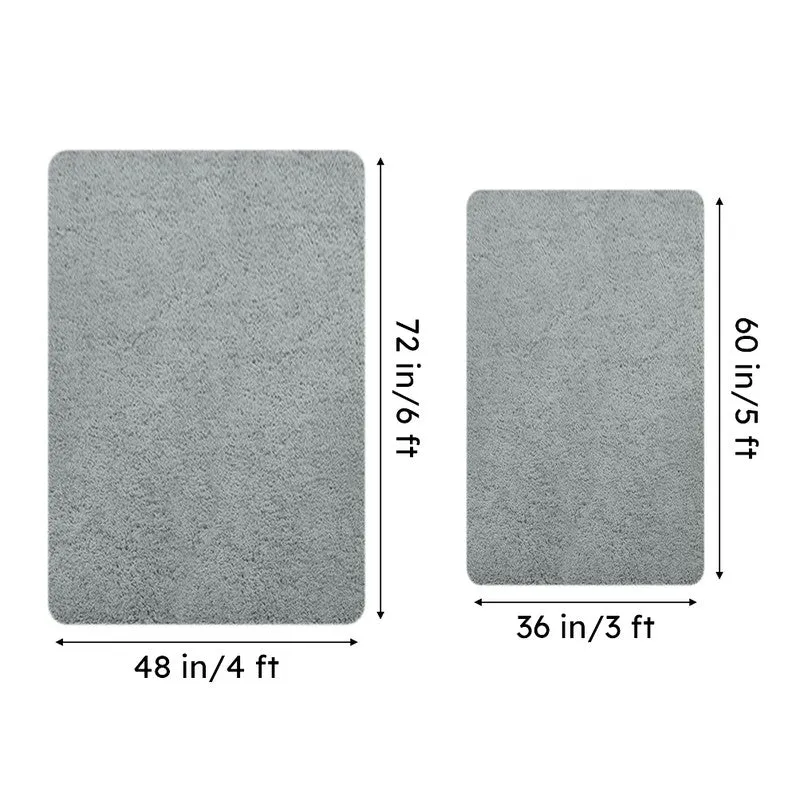 Vegas Luxe Micro Fiber Area Rug - Silver media 7