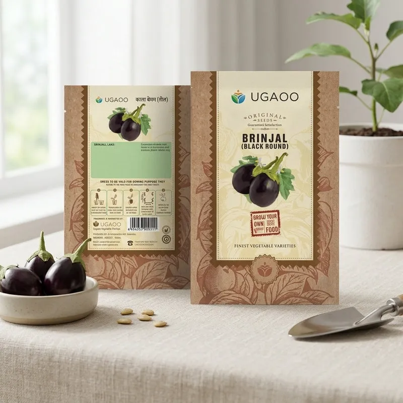 Ugaoo Black Brinjal Seeds (Long) media 1