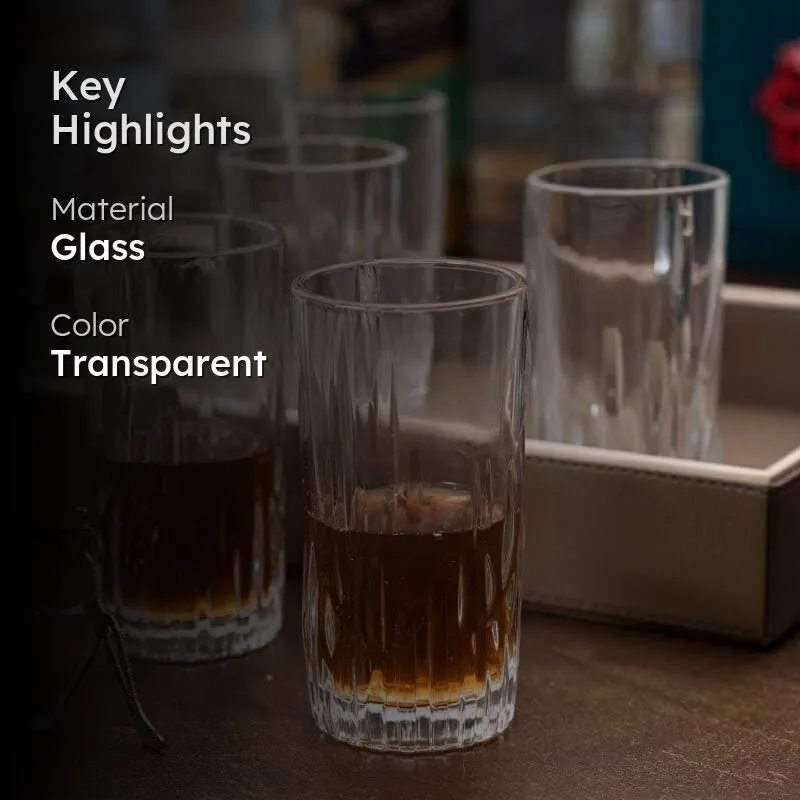 Conglo Glass Tumbler (260 ML) - Set Of Six media 2