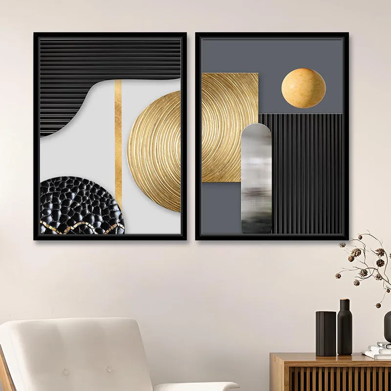 Geometry Of Abstracts Wall Art - Set Of Two media 1