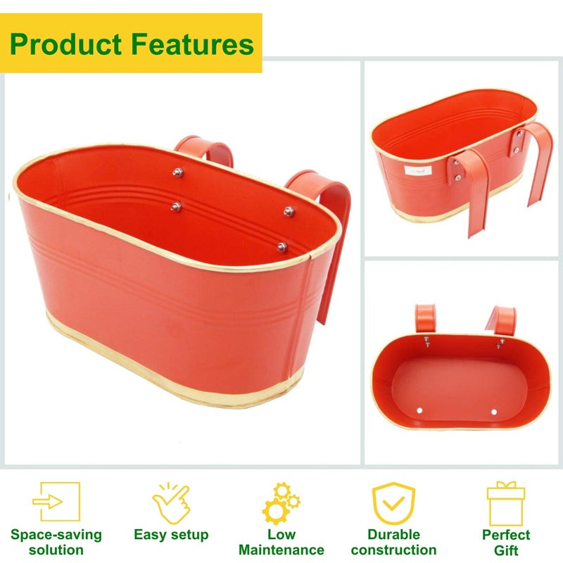 Norva Hanging Planter (Orange) - Set Of Six media 5