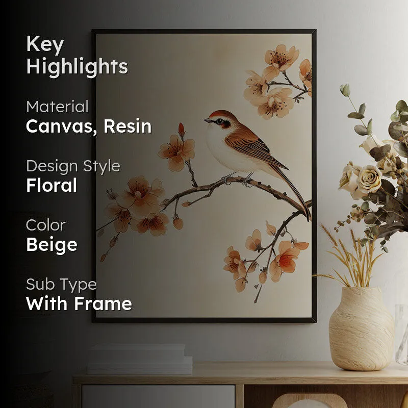 Birds Of Flower Wall Art With Resin Frame media 2