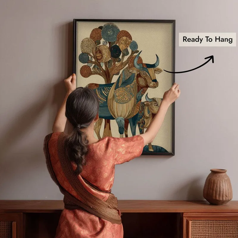 Suravi Canvas Wall Painting With Black Frame media 8