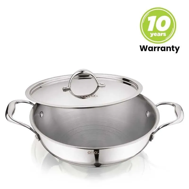 Suko Induction Safe Kadhai With Lid - 3000 mL / 10 Inches media 7