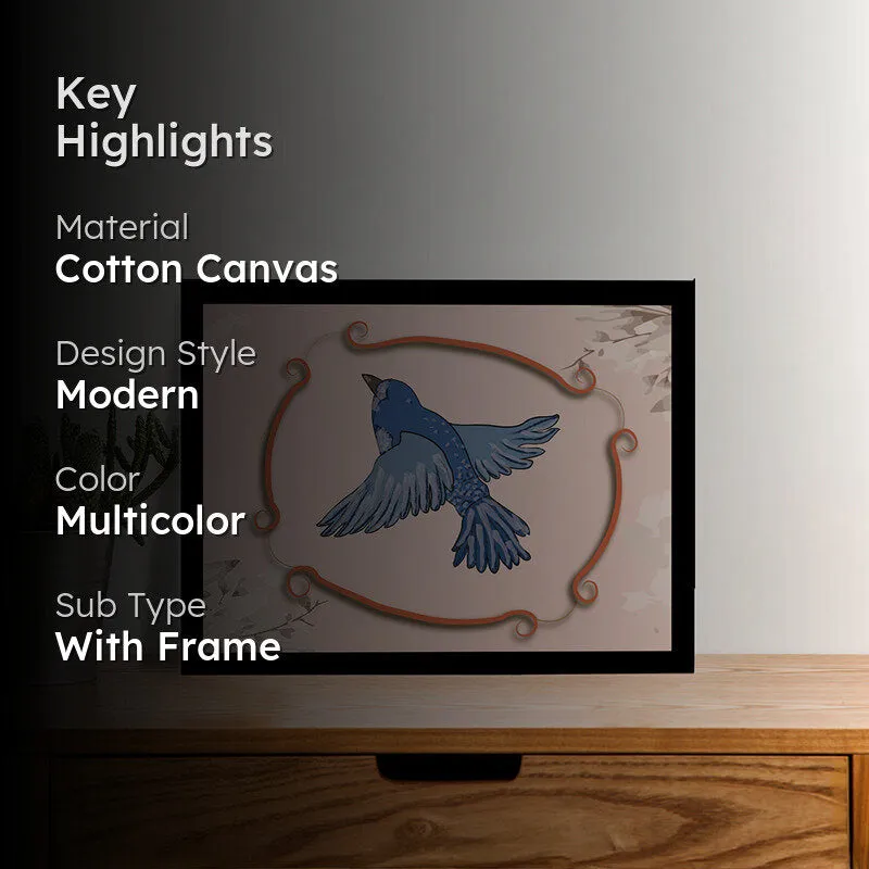 Sparrow Flight Wall Art with Black Frame media 2