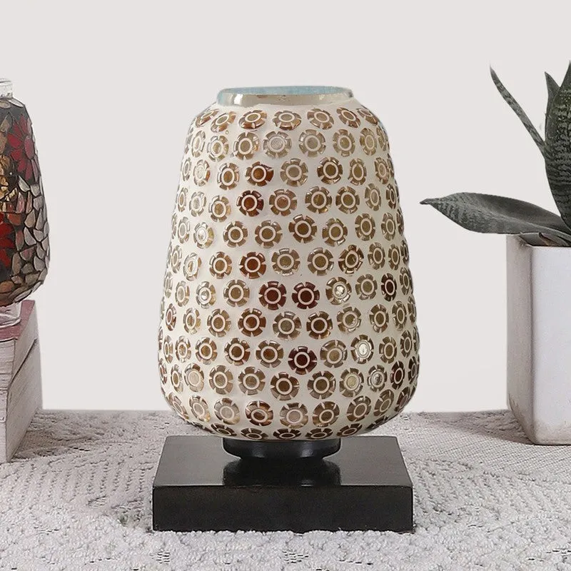 Glowara Glass Table Lamp With Wooden Base - Multicolor media 4