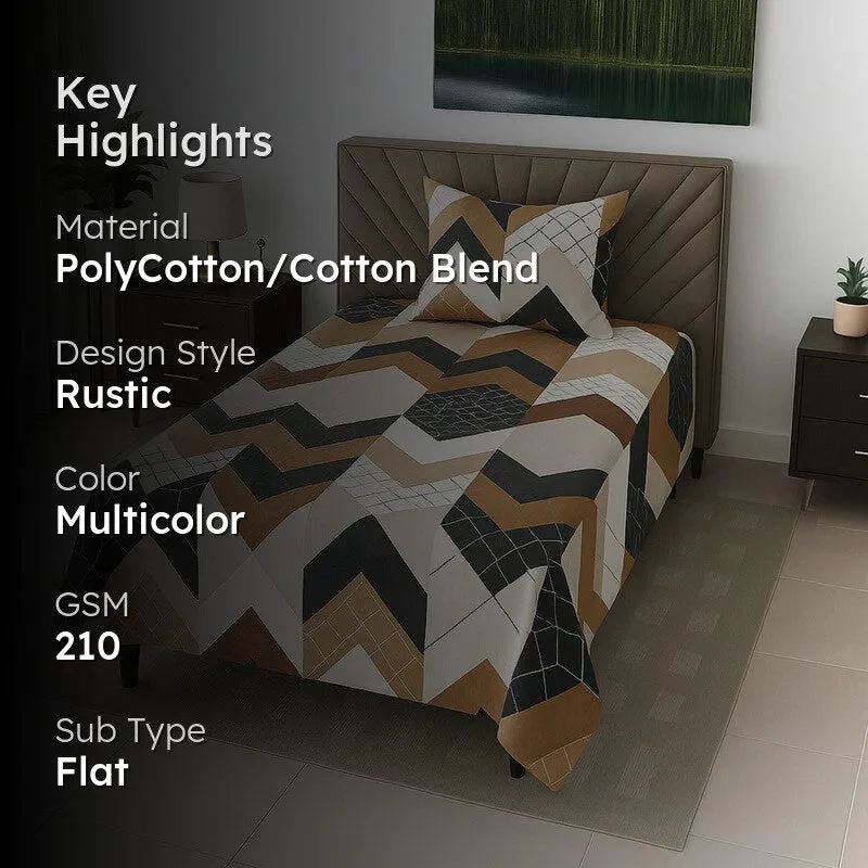 Plenox Bedsheet (Multicolor) - 210 TC media 2