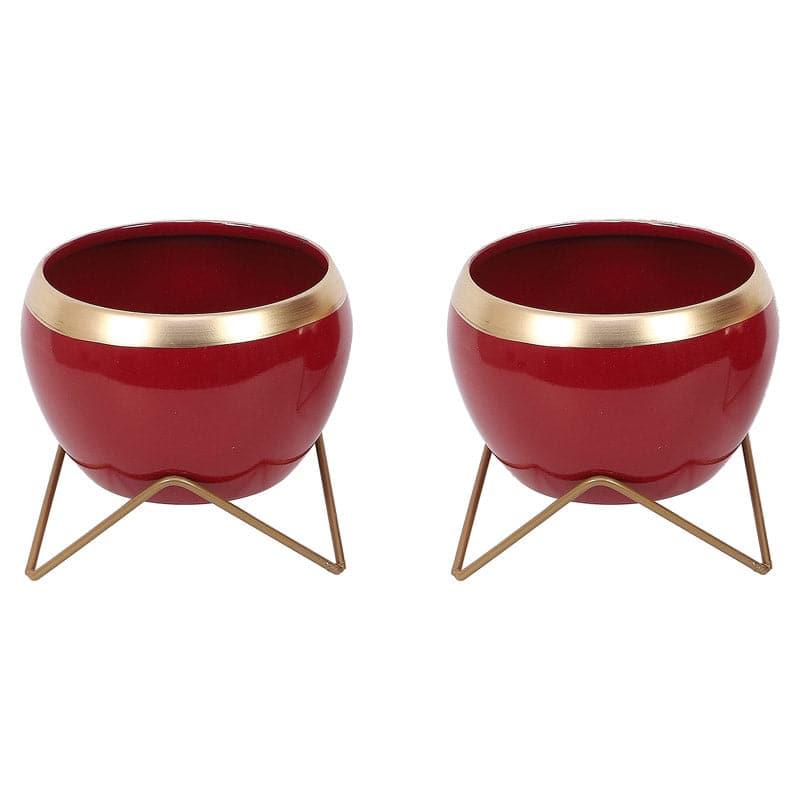 Apple Dun Planter (Red) - Set Of Two media 4