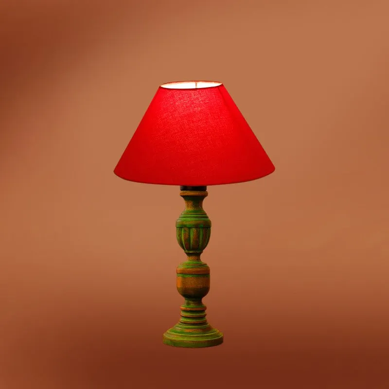 Arvello Elora Wooden Table Lamp - Red media 7