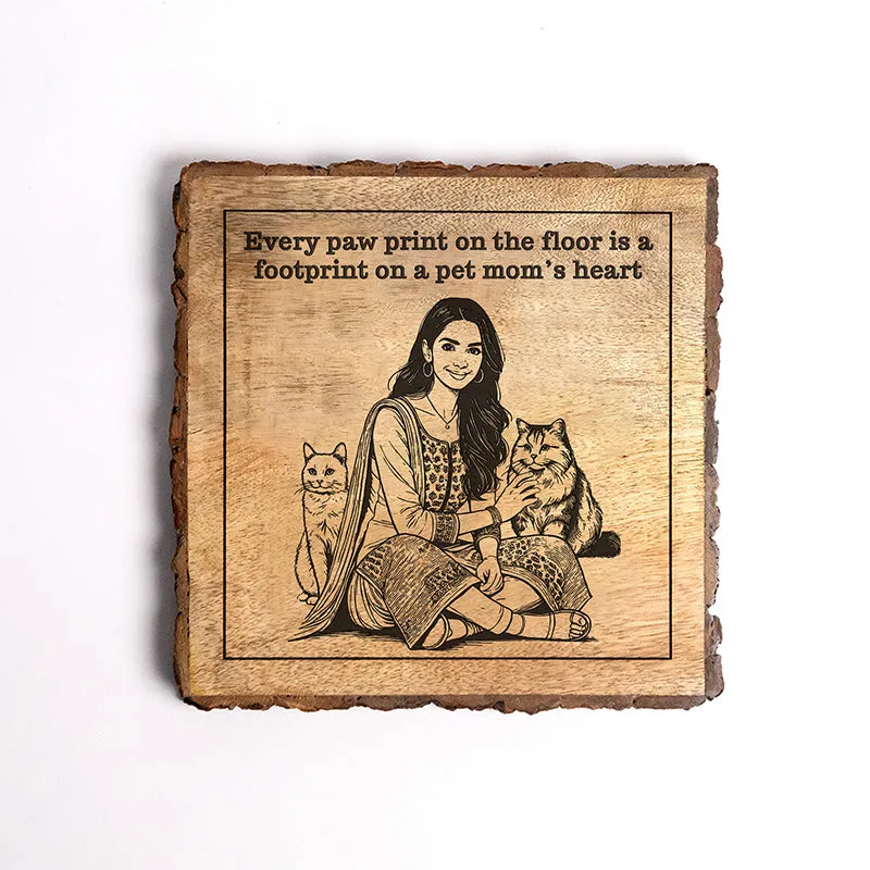 A Pet Mom's Heart Wood Showpiece - Square media 5