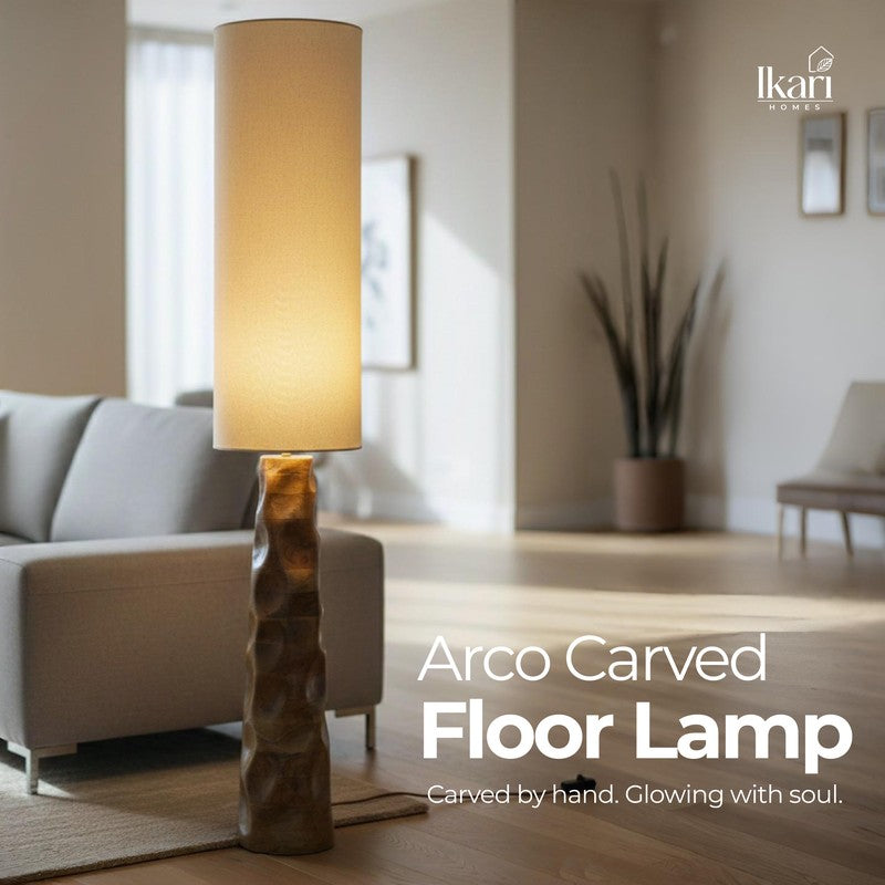 Tall White Mango Wood Floor Lamp media 11
