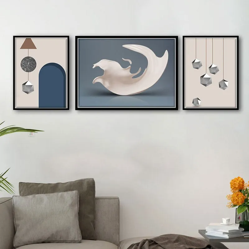 Dolores Cotton Canvas Wall Art - Set Of Three media 3