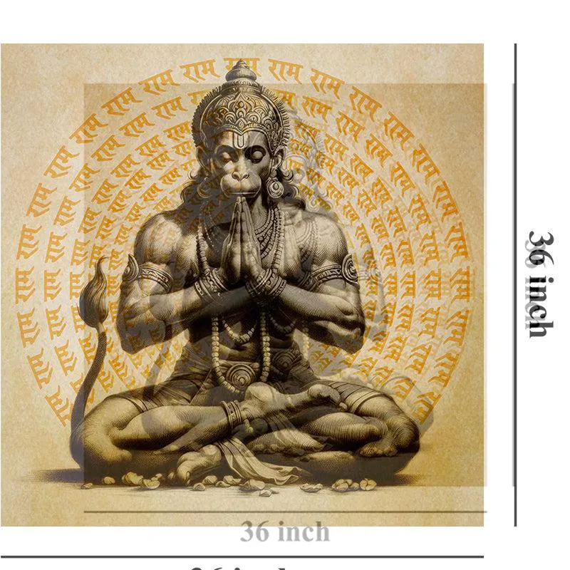 Prana Dhyan Hanuman Wall Painting media 8