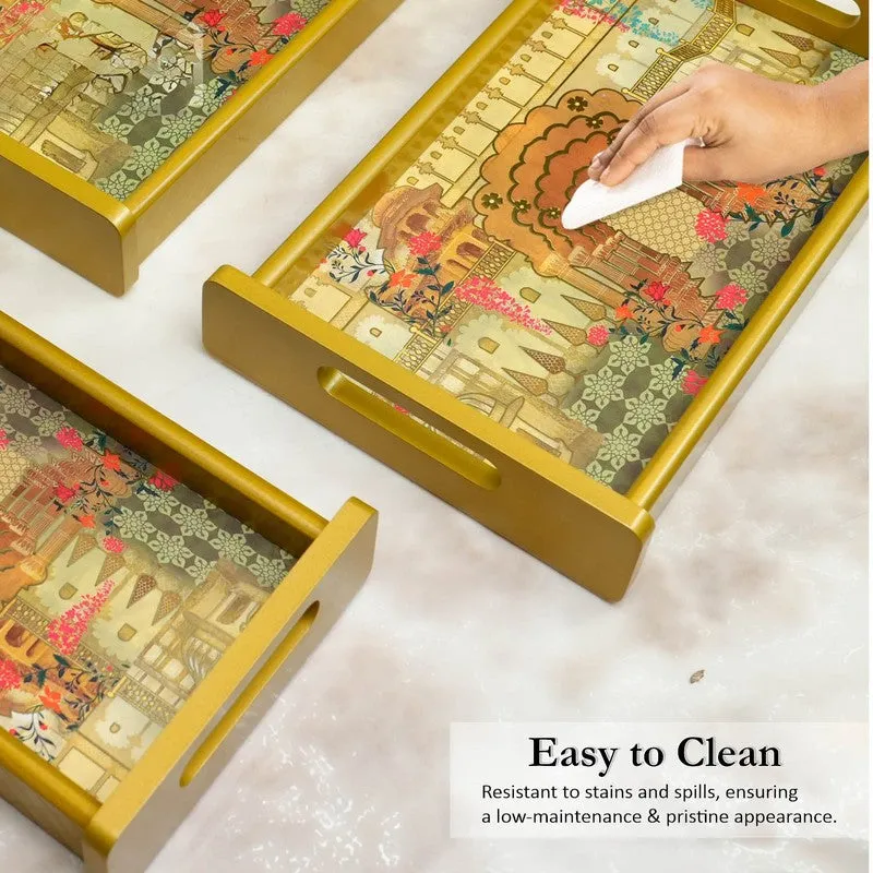 Yuvin Wooden Serving Tray - Set Of Three media 5