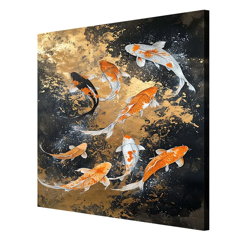 Koi Fish Poly Canvas Wall Painting media 6
