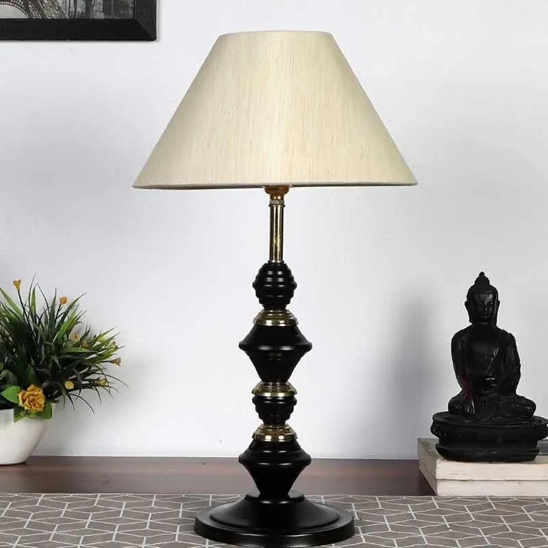 Kentiko Fabric Table Lamp - White,Brown media 4