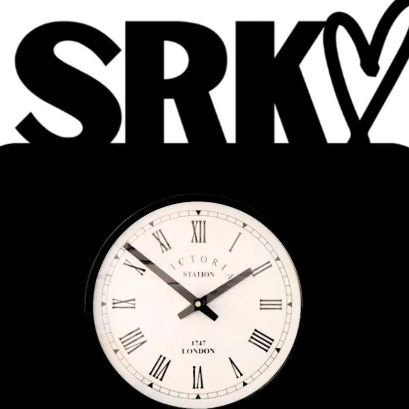 SRK Love Steel Analog Wall Clock - Black media 5