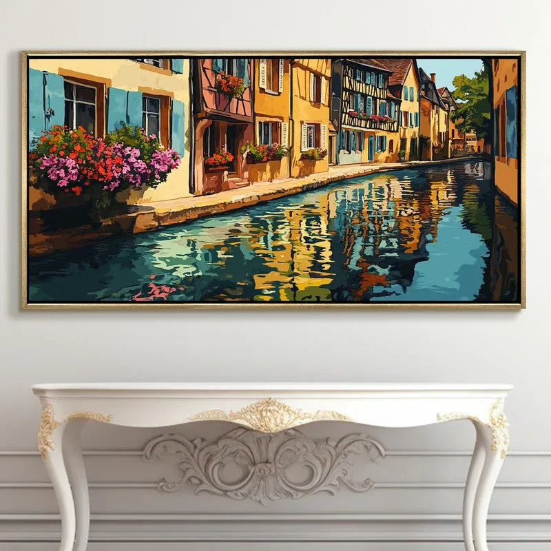 Silent Reflections Canvas Wall Painting With Frame media 5