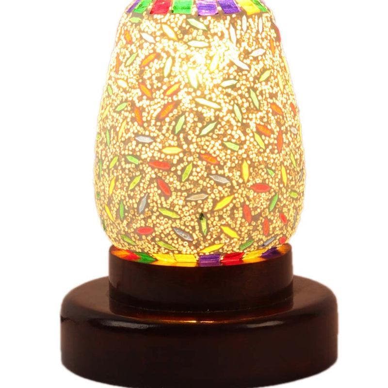 Soulful Mosaic Glass Table Lamp - Multicolor media 5