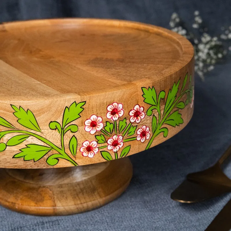 Bloom Delight Floral Wooden Cake Stand media 8
