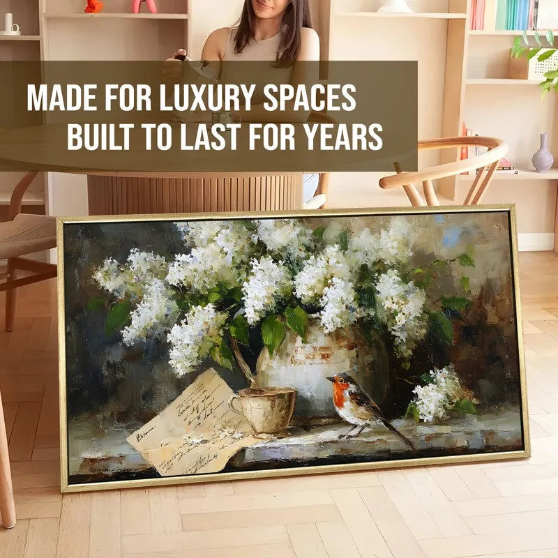 Hydrangea Canvas Wall Painting With Frame media 5