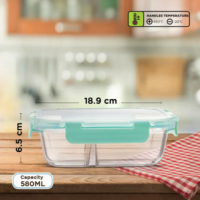 Snakvi Leak Proof Glass Lunch Box - 580 ML - 8