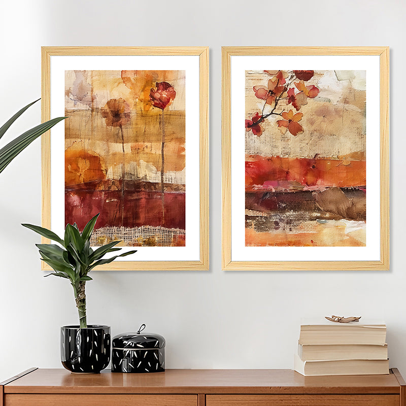 Muted Landscapes Wall Art With Frame - Set Of Two media 5