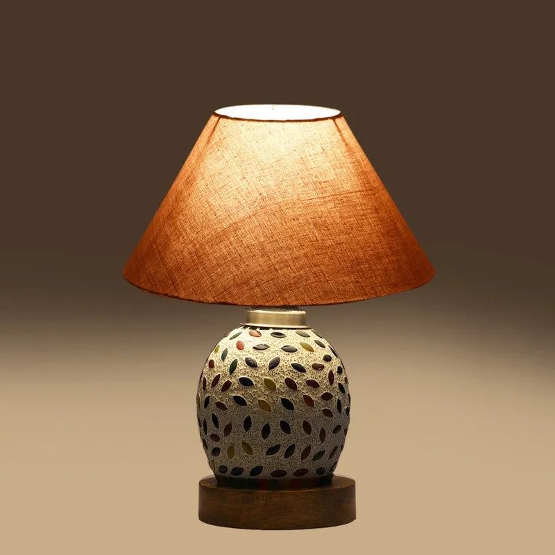 Hearthix Wooden Table Lamp - Multicolor media 7