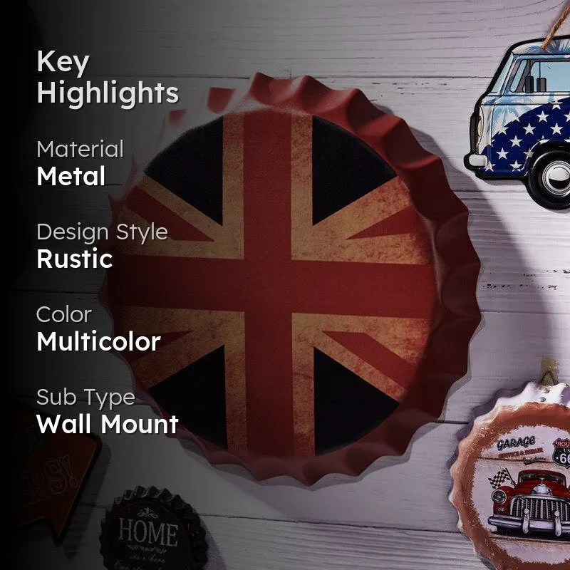 Uk Pride Bottle Cap Metal Wall Accent media 2