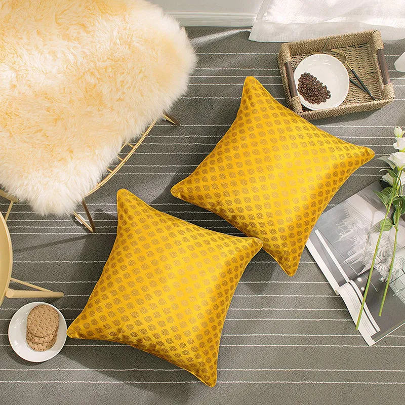 Benarasi Bhuttas Woven Cushion Cover - Set Of Two media 3