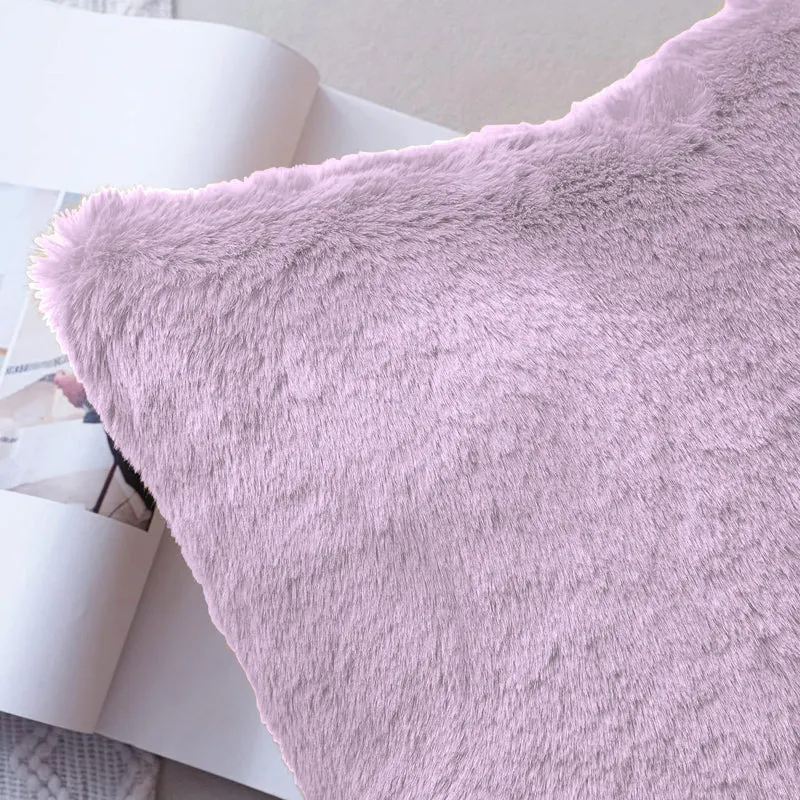 Fur Dual Cushion Cover Set (Lilac) - Set Of Two media 6