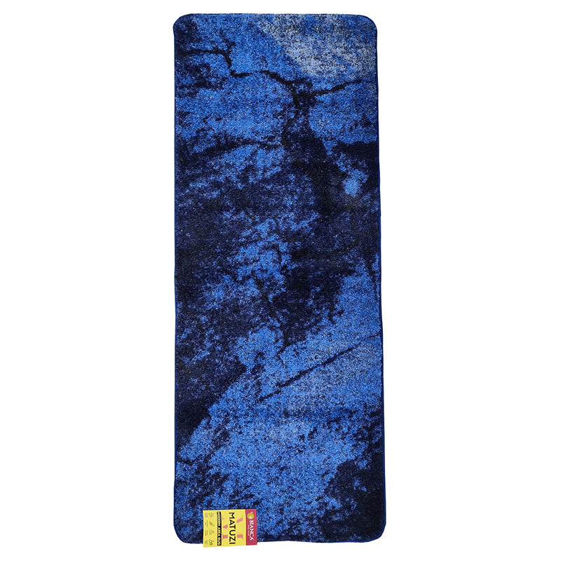 Edith Abstract Micro Fiber Runner Rug - Blue media 3