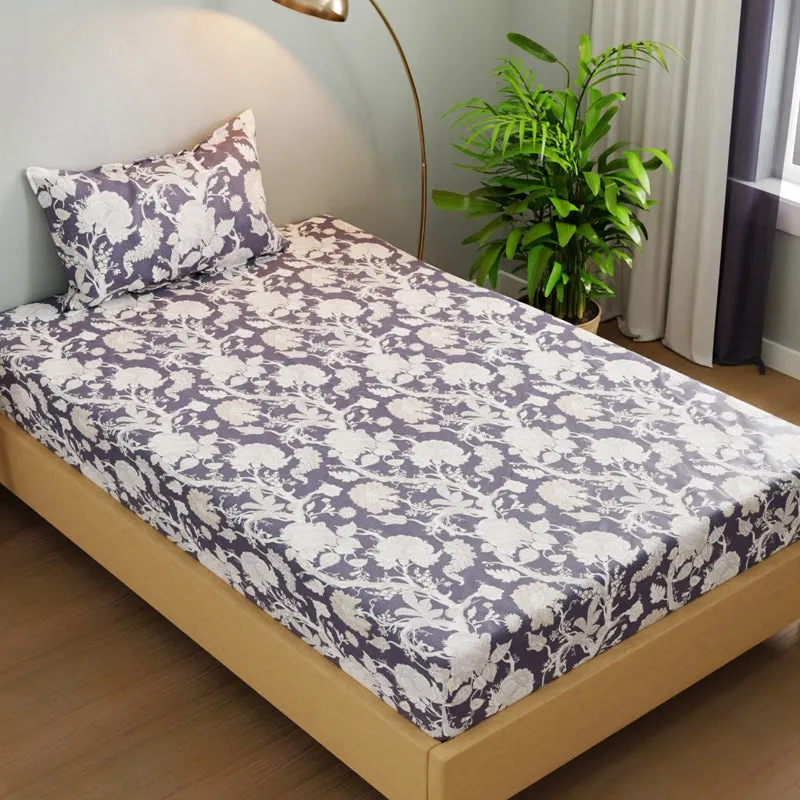 Garden Bloom Microfiber Bedsheet - 140 GSM media 4