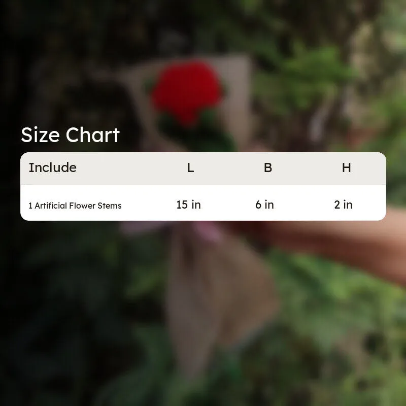 Crochet Handmade Rose Bouquet - Red media 8