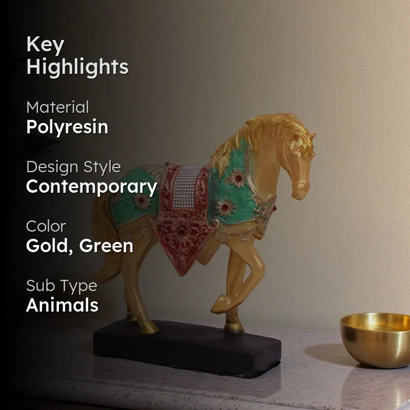 Royal Gallant Horse Polyresin Showpiece media 2