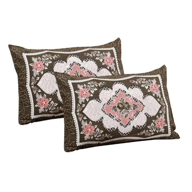 Yashita Printed Cotton Bedsheet (Dark Brown) - 160 TC media 3