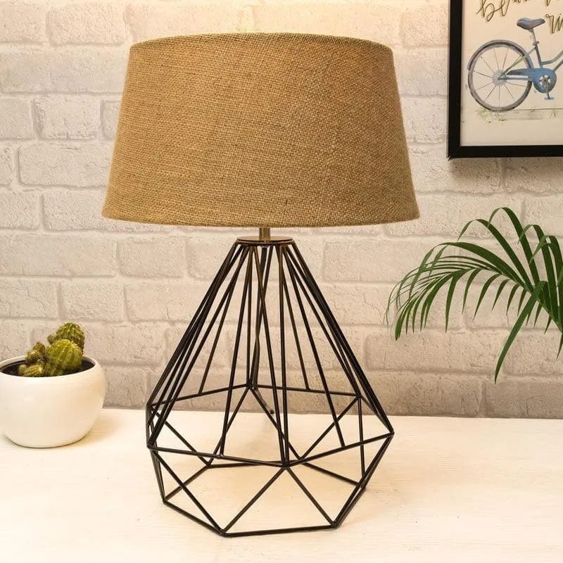 Diamond Dust Fabric Table Lamp - Brown,Black media 3