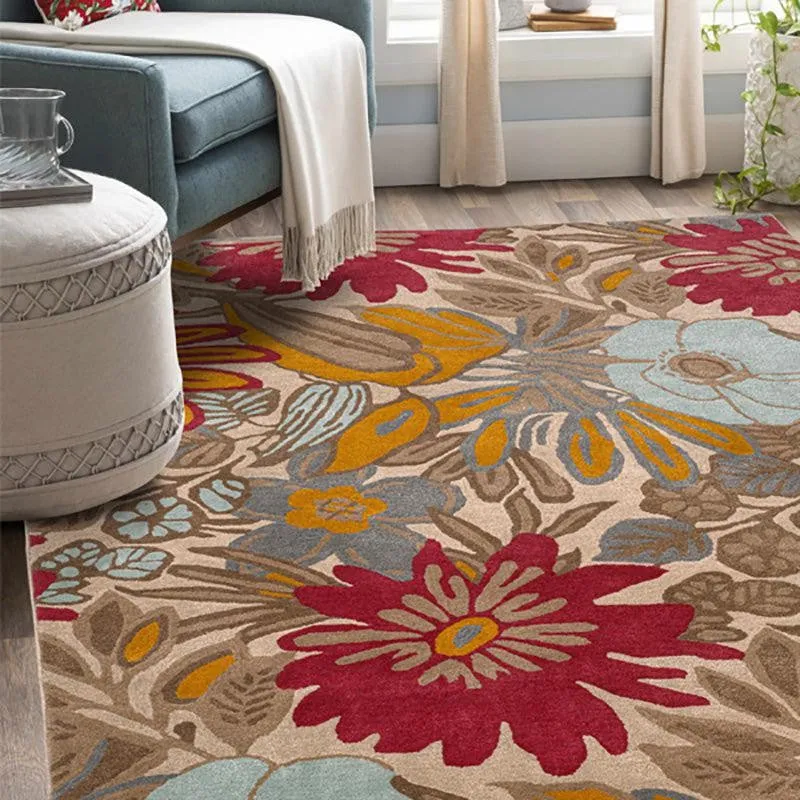 Palantir Hand Tufted Floral Wool & Nylon Carpet - Pink media 3