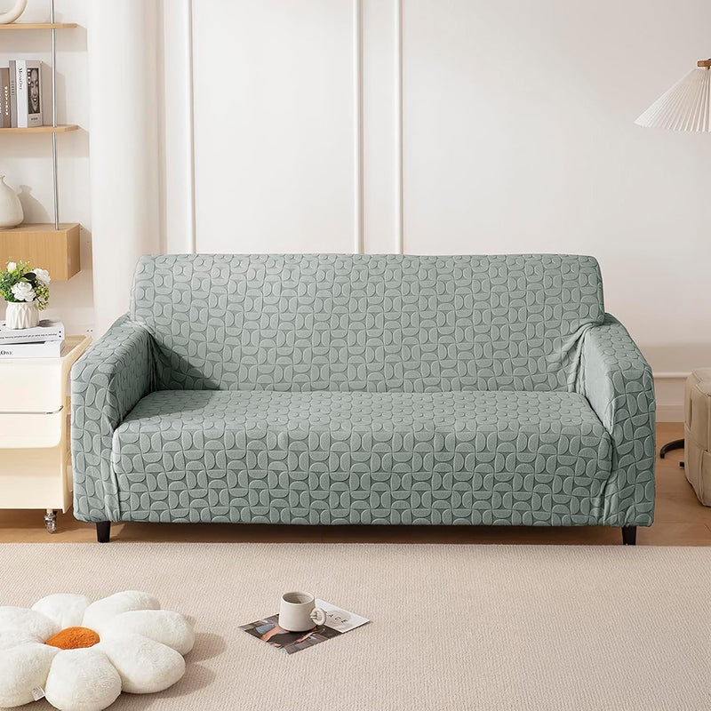 Urbana Jacquard Sofa Cover - Stone Grey media 5