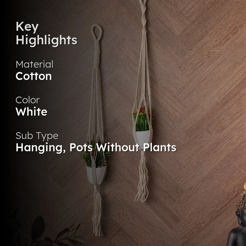 Palla Macrame Planter - Set Of Two media 2