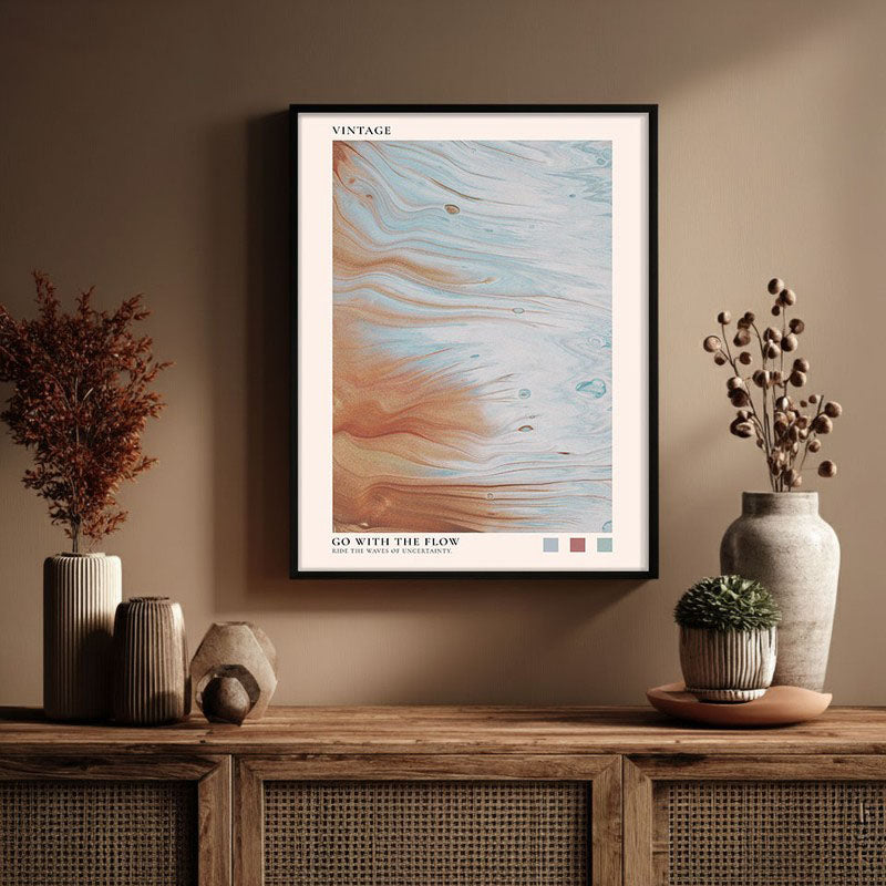 Go with the Flow Archival Canvas Wall Art - Black Frame media 3