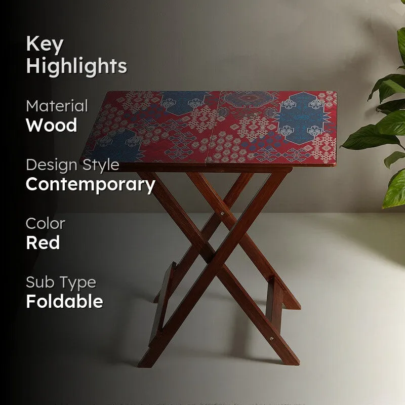 India Circus Wood Heritage Folding Side Table media 2