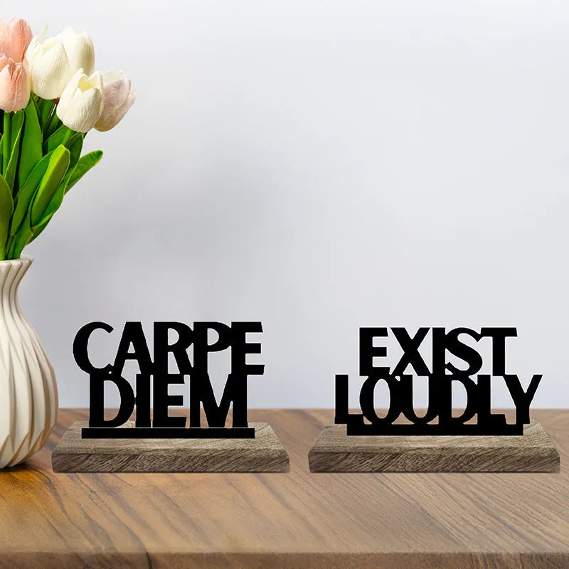 Seize & Resonate Typography Showpiece - Set Of Two media 1