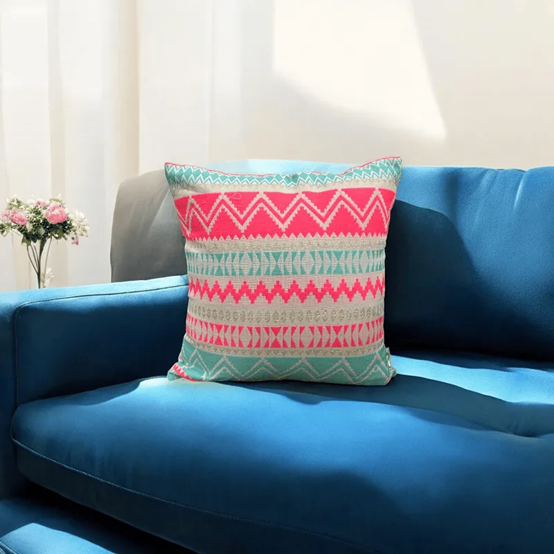 Geo Weave Jacquard Cushion Cover - Set Of Five media 5