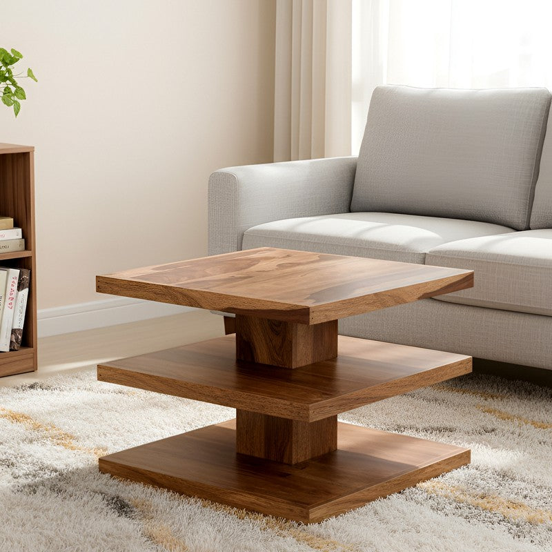 Xavex Sheesham Wooden Center Table - Brown