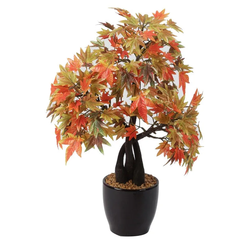 Artificial Multicolor Maple Bonsai Plant With Ceramic Pot - 1.3 Feet media 5