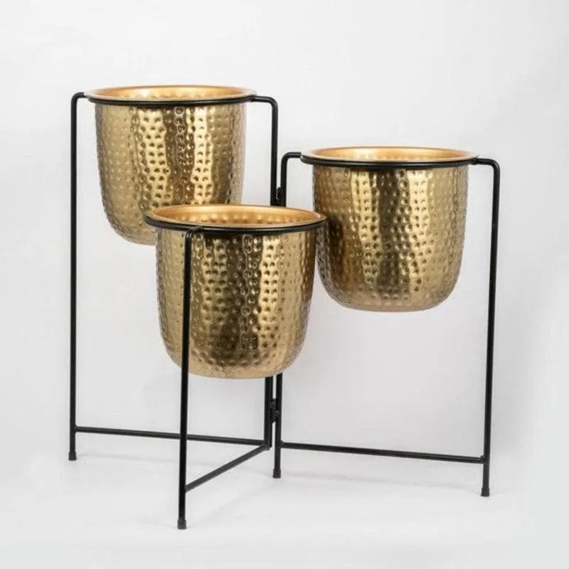Brazen Gold Nested Planters media 5