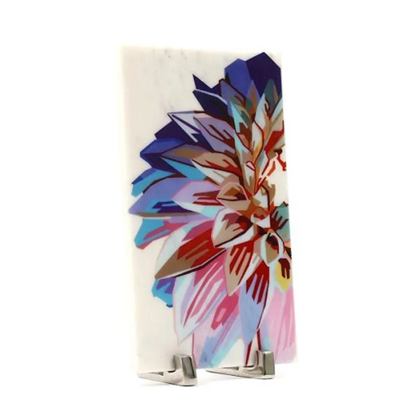 Flower Palette Printed Marble Showpiece media 3
