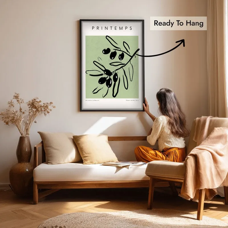Spring Gestures Canvas Wall Painting With Black Frame media 7