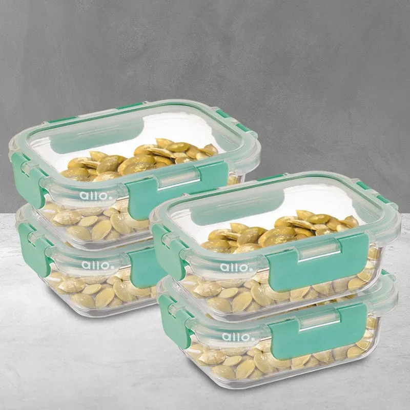 Zentro Leak Proof Glass Lunch Box (185 mL Each) - Set Of Four media 3